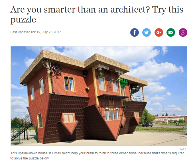 «Дом вверх дном» из Омска помогает жителям Новой Зеландии разгадать архитектурную загадку
