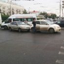 Из-за ДТП в центре Омска образовалась огромная пробка